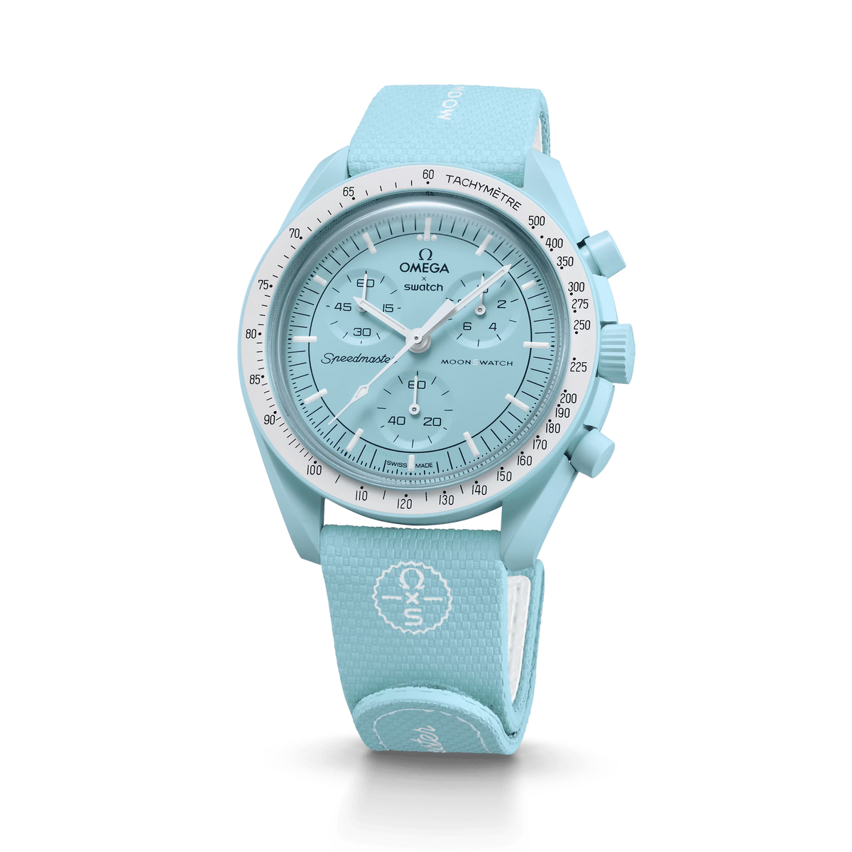 STRAP LIGHT BLUE/WHITE RUBBER