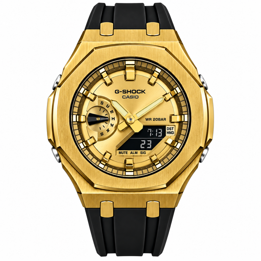 Custom Watch – Gold Case Black