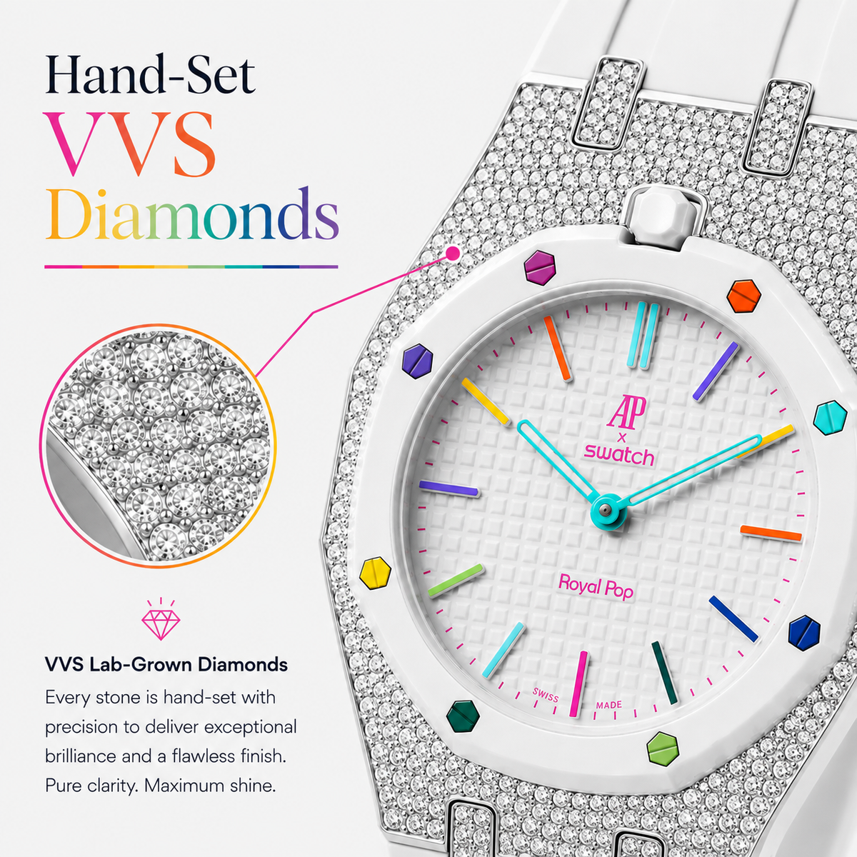 Royal Pop Strass Bracelet - OTG ROZ ⎸ CONTRAST