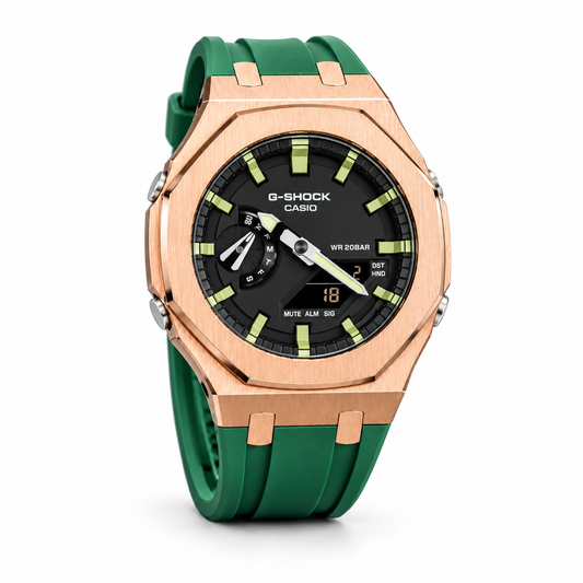 Custom Watch – Green Rose Gold