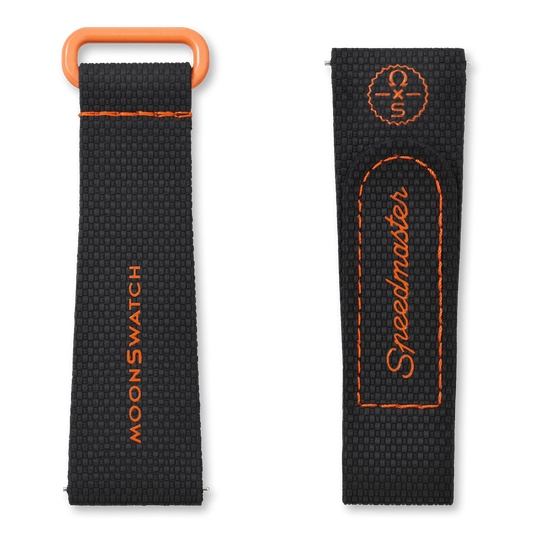STRAP  BLACK/ORANGE RUBBER