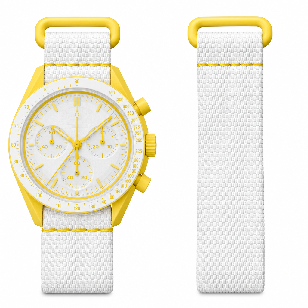 🎁 CLOCK WHITE/YELLOW RUBBER (100% off)