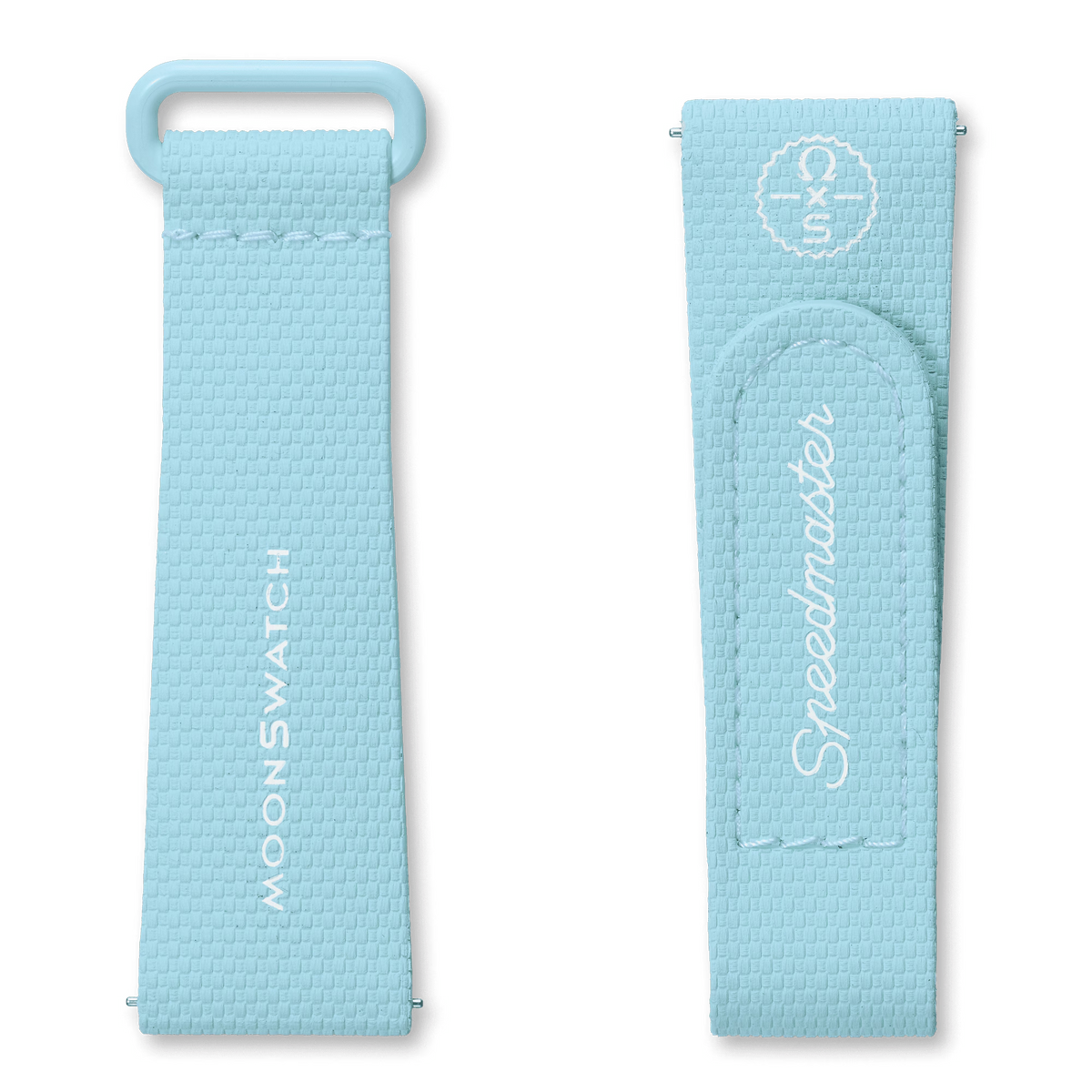 STRAP  LIGHT BLUE/WHITE RUBBER