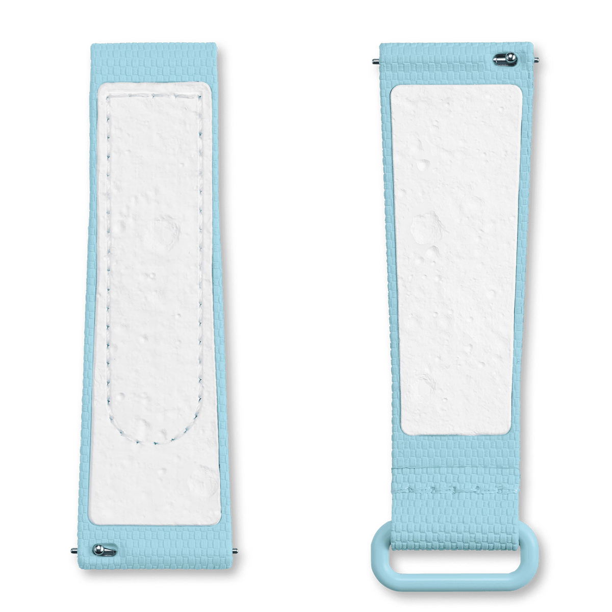 STRAP  LIGHT BLUE/WHITE RUBBER