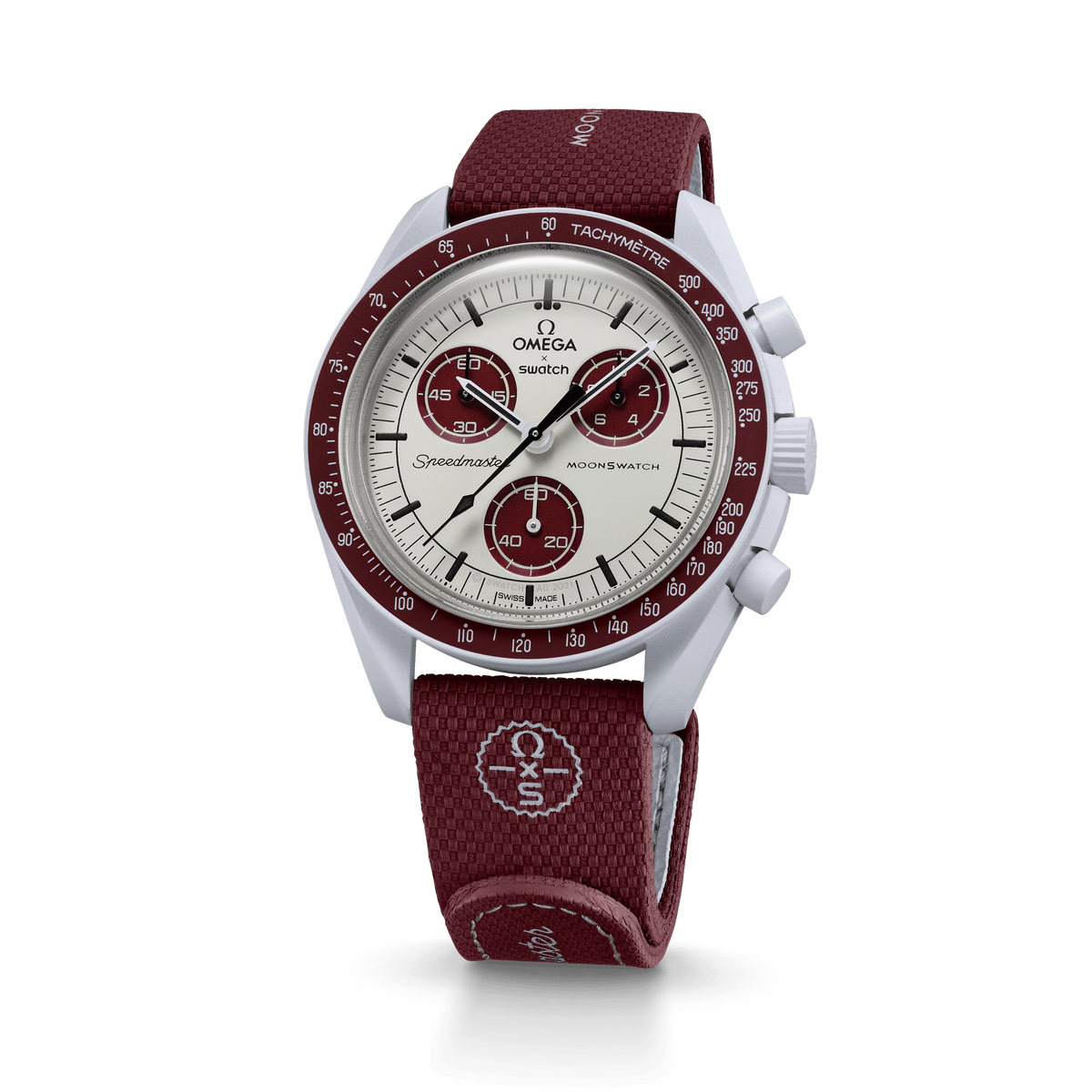 STRAP  BORDEAUX/LIGHT GREY RUBBER