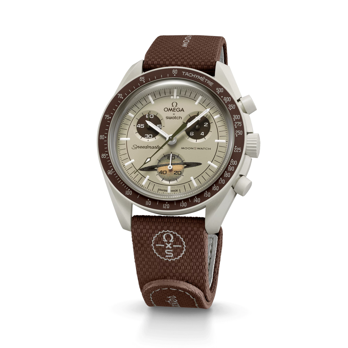 STRAP  BROWN/BEIGE RUBBER