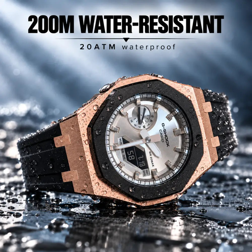 Custom Watch – Black Grey Rose Gold