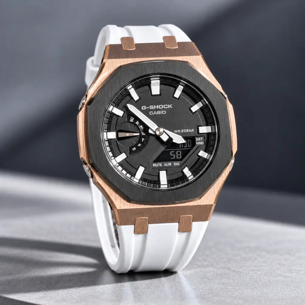 Custom Watch – Black White Rose Gold