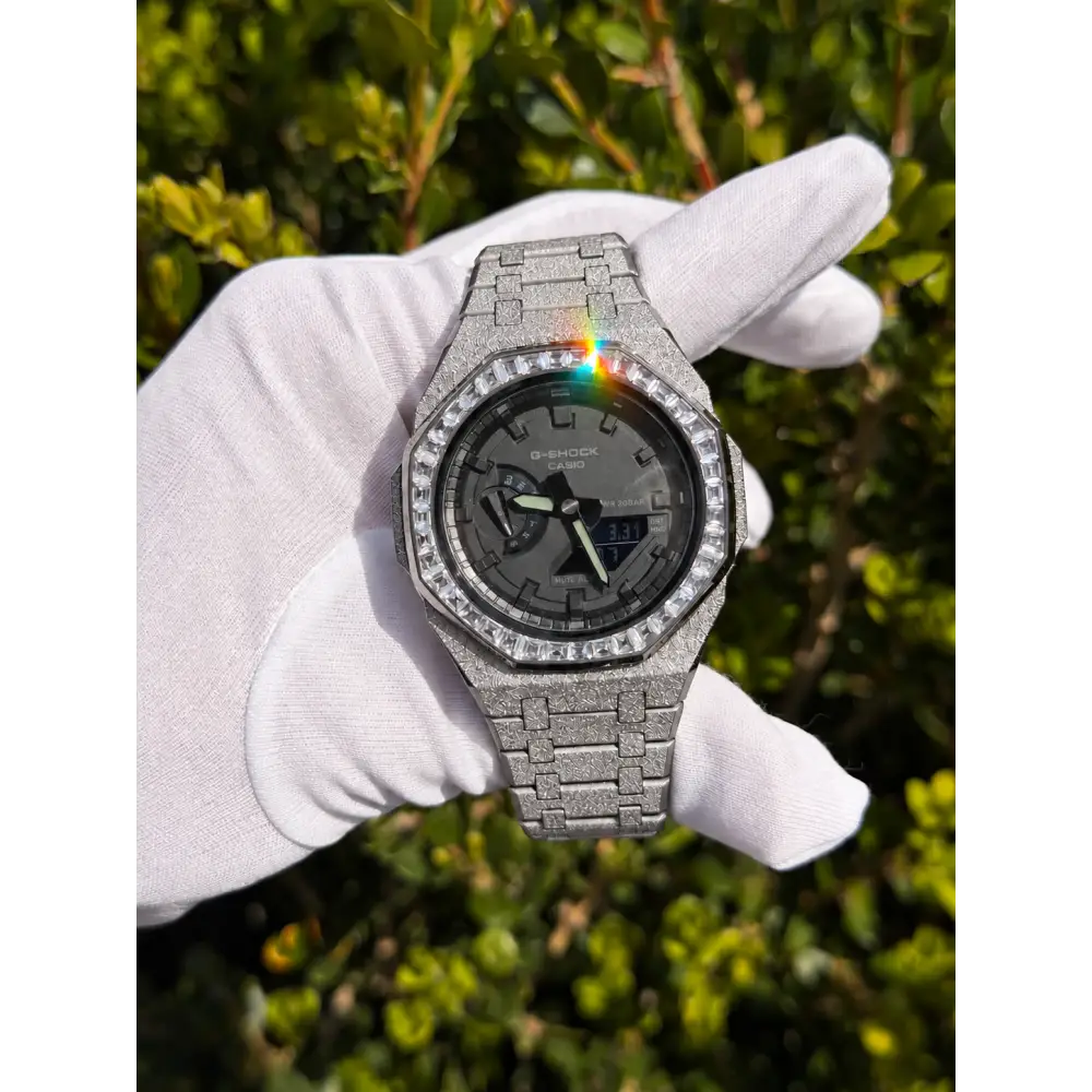 Custom Watch – Full Black Frosted Diamond