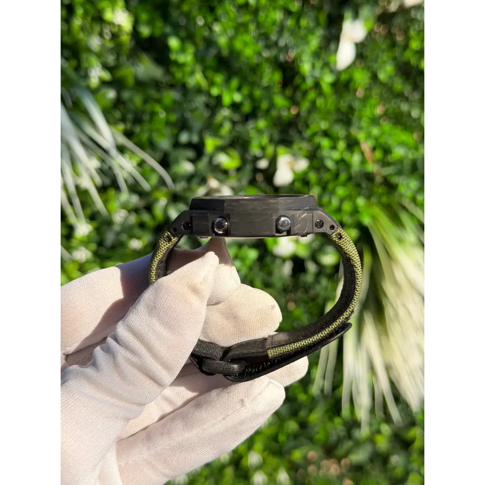 Custom Watch – Full Green Bluetooth Carbon Fiber