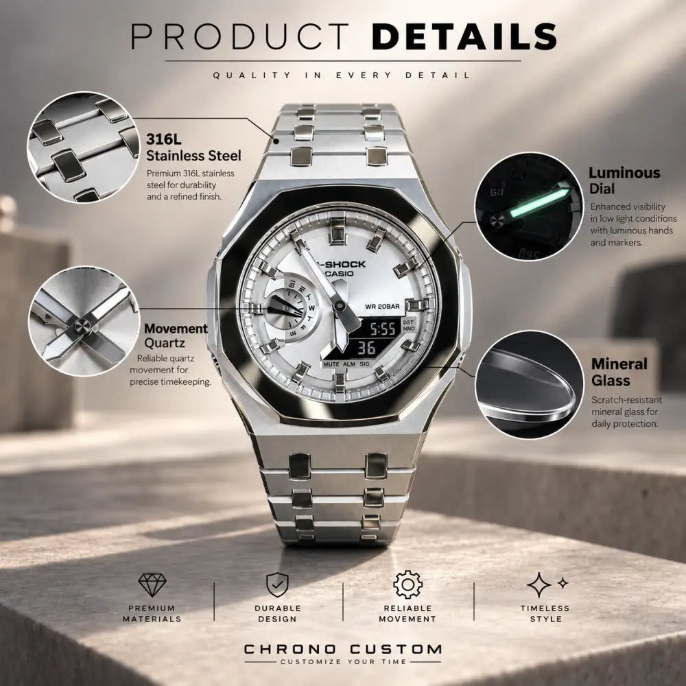 Custom Watch – Full Silver Mirror Polish