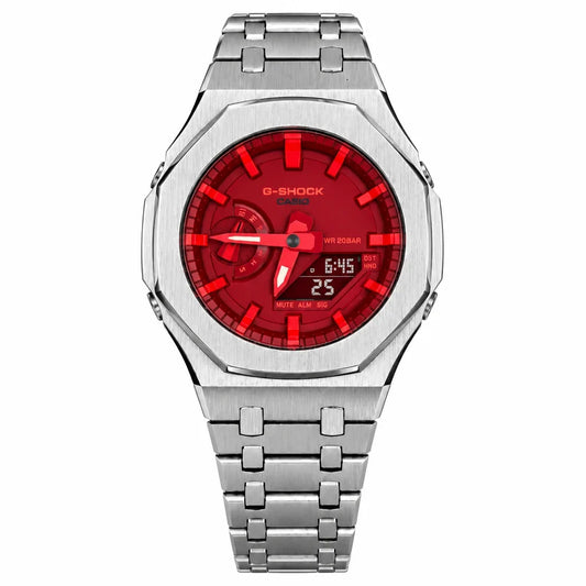 Custom Watch – Silver Red