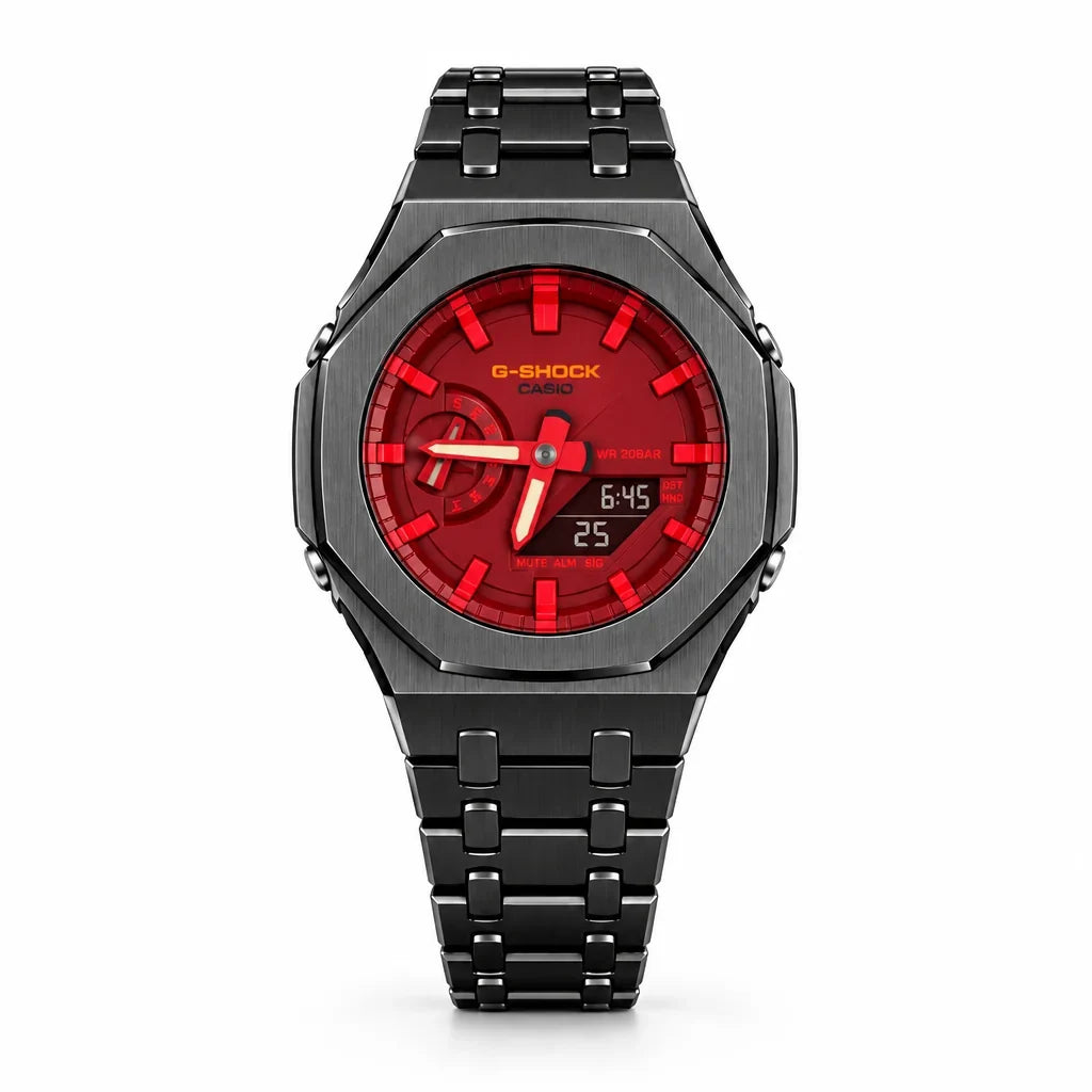 Custom Watch – Silver Red