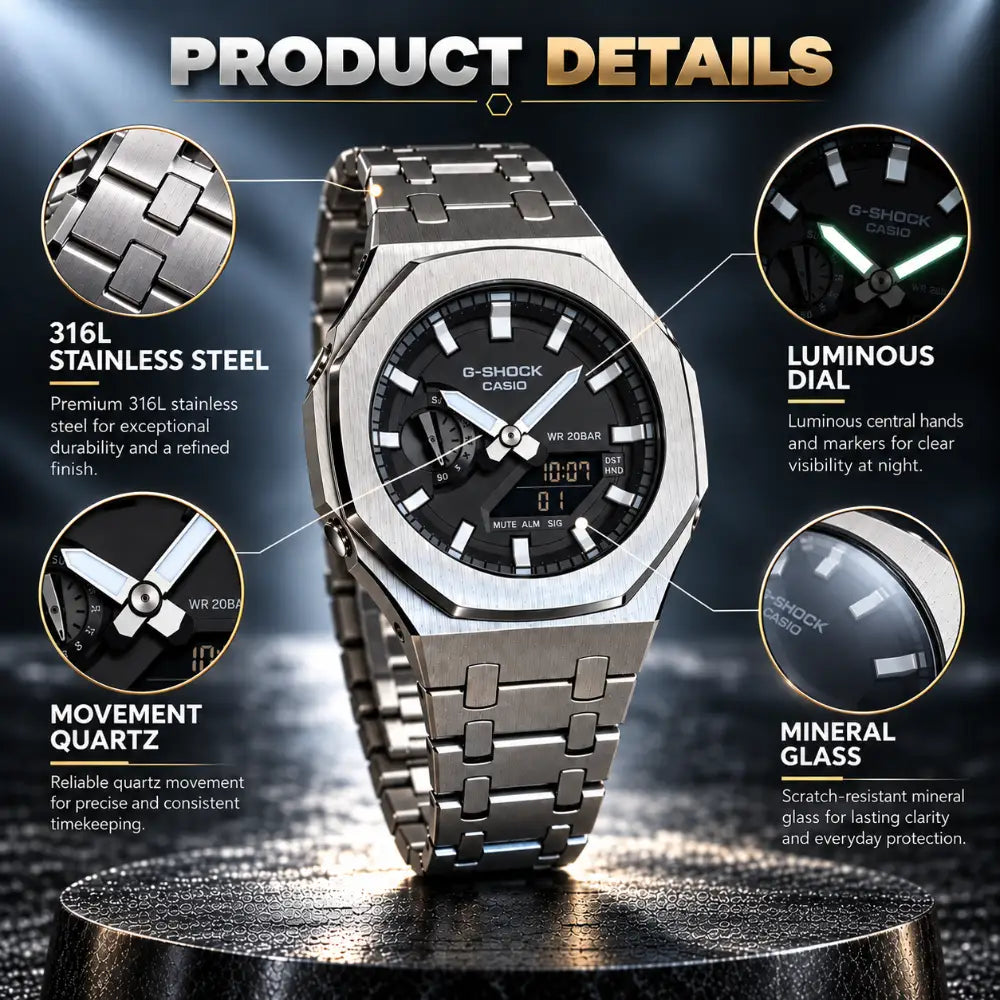 Custom Watch – Silver White