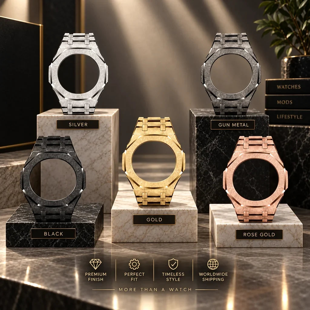 Custom Watch – Silver White Frosted