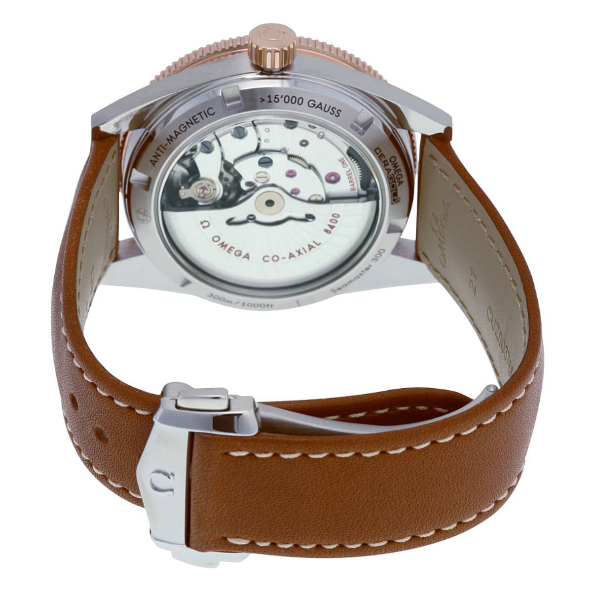 Omega Seamaster 300 Black Dial Brown Leather Men's Watch 233.22.41.21.01.002
