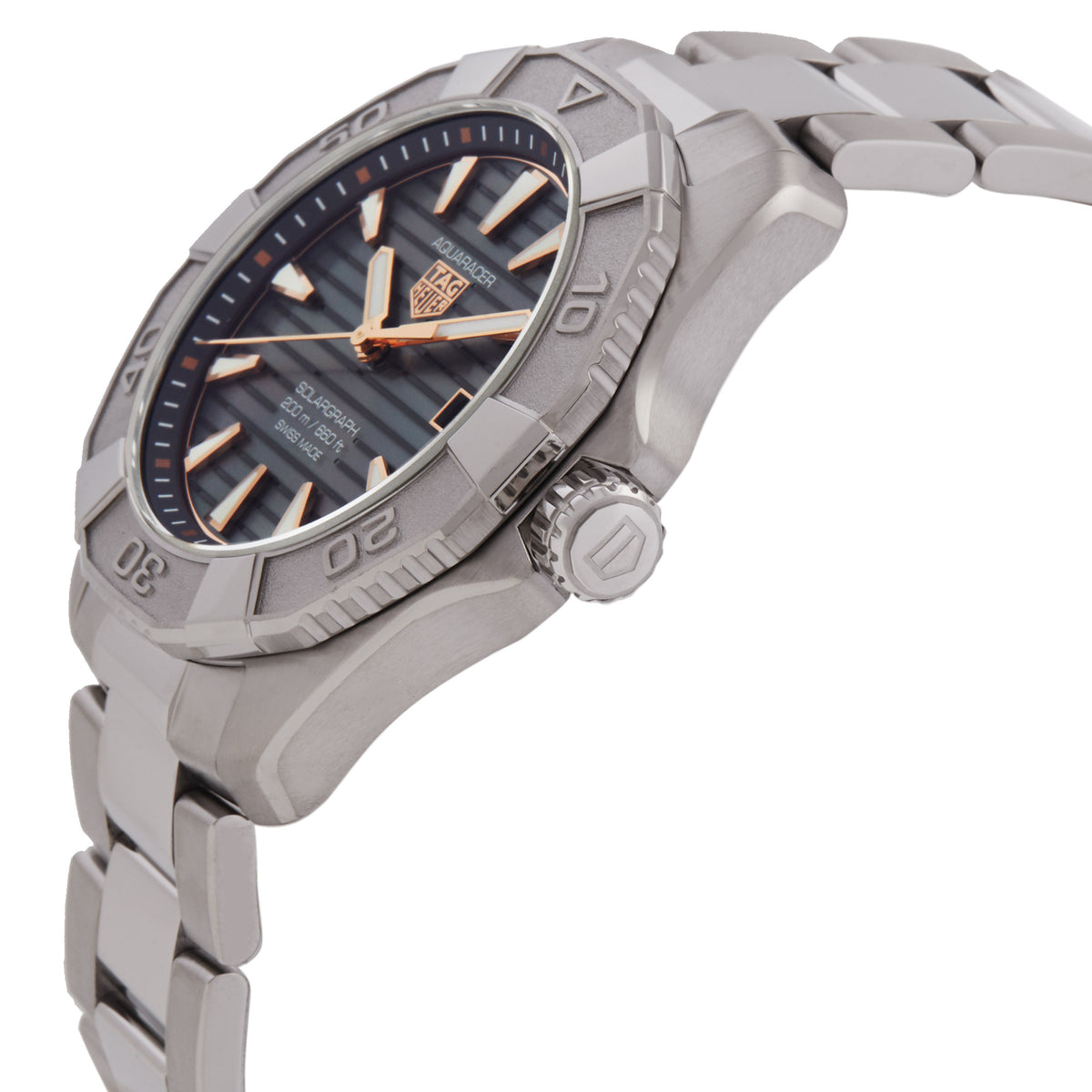 TAG Heuer Aquaracer Professional 200 Solargraph Grey Dial Watch WBP1190.BZ0003